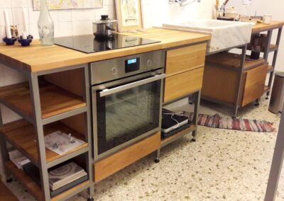 Kitchen - steel and wood - Thiras Athens - 1