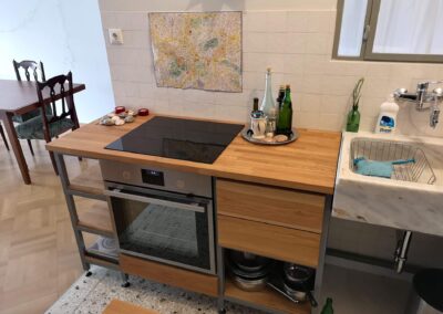 Kitchen - steel and wood - Thiras Athens - 13