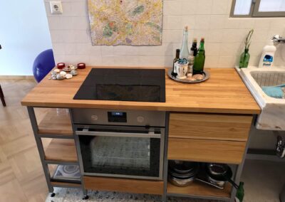 Kitchen - steel and wood - Thiras Athens - 14