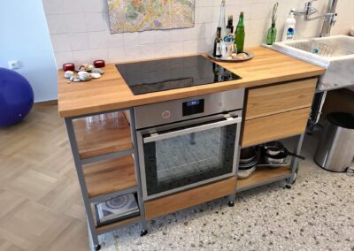 Kitchen - steel and wood - Thiras Athens - 15