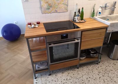 Kitchen - steel and wood - Thiras Athens - 16