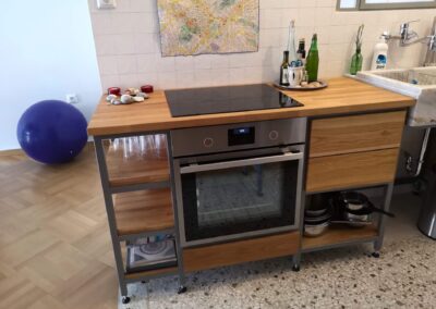 Kitchen - steel and wood - Thiras Athens - 17