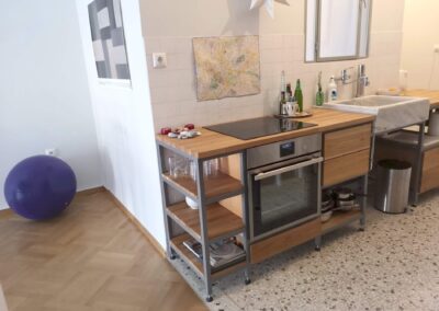 Kitchen - steel and wood - Thiras Athens - 18