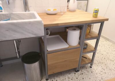 Kitchen - steel and wood - Thiras Athens - 19