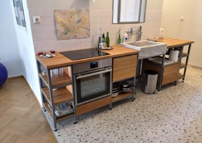 Kitchen - steel and wood - Thiras Athens - 9